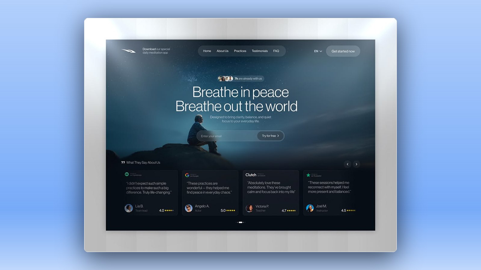 Breathe: prima pagină
