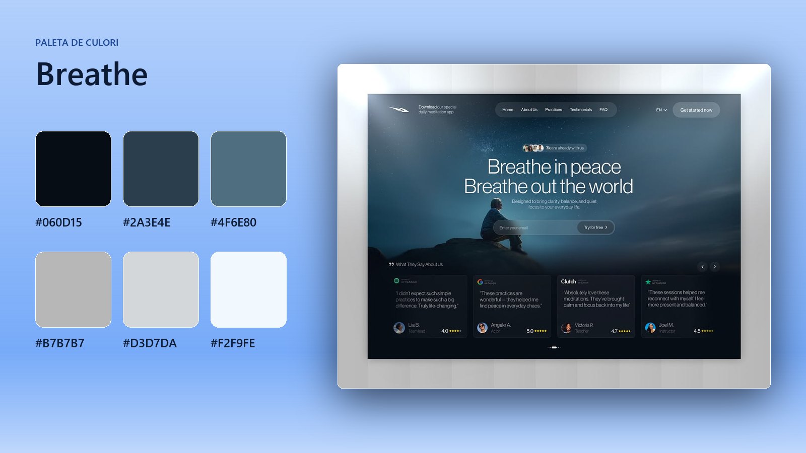 Breathe: paleta de culori