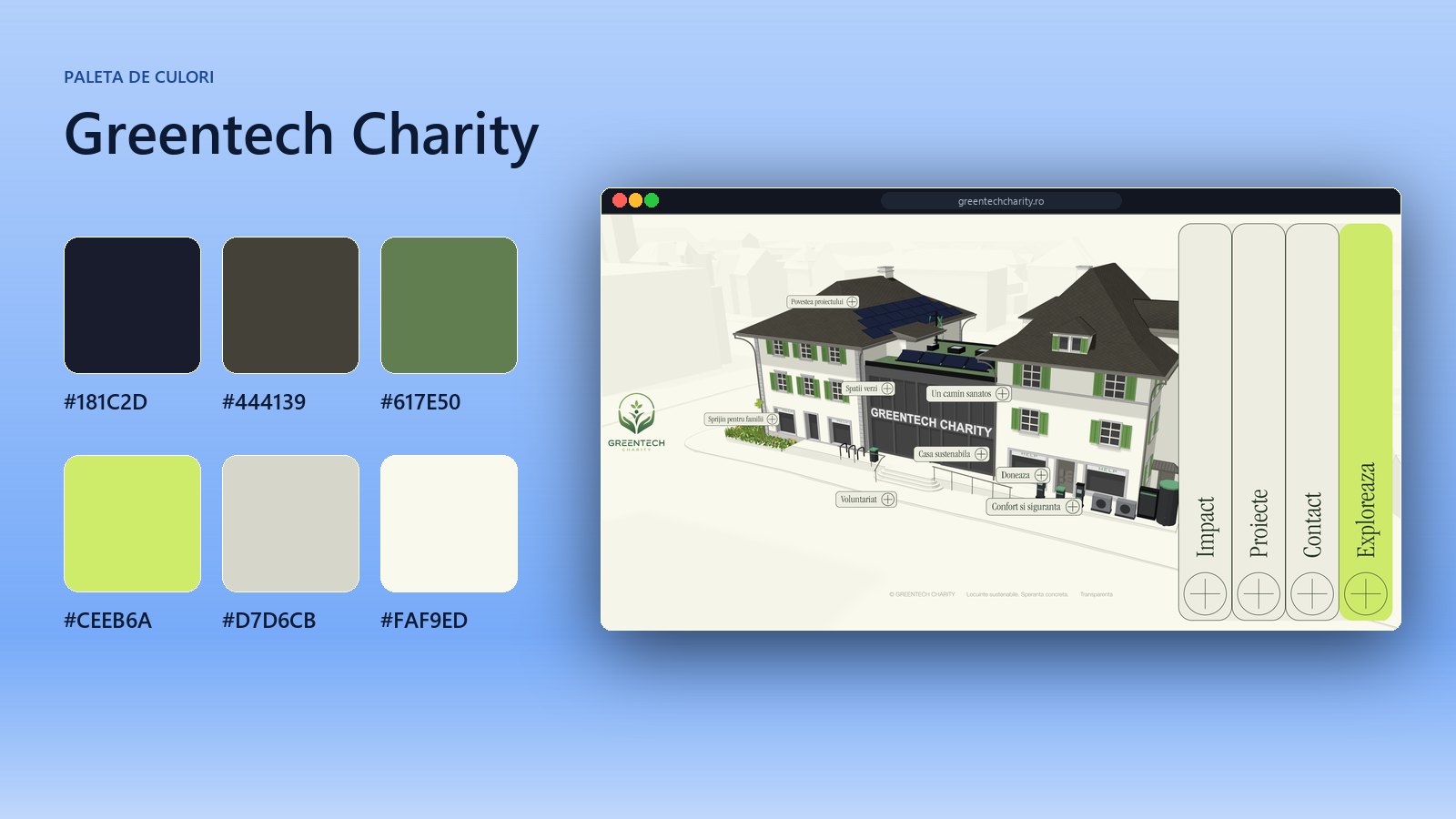 Greentech Charity: paleta de culori