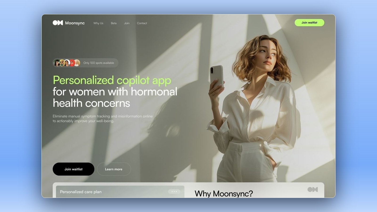 Moonsync: prima pagină