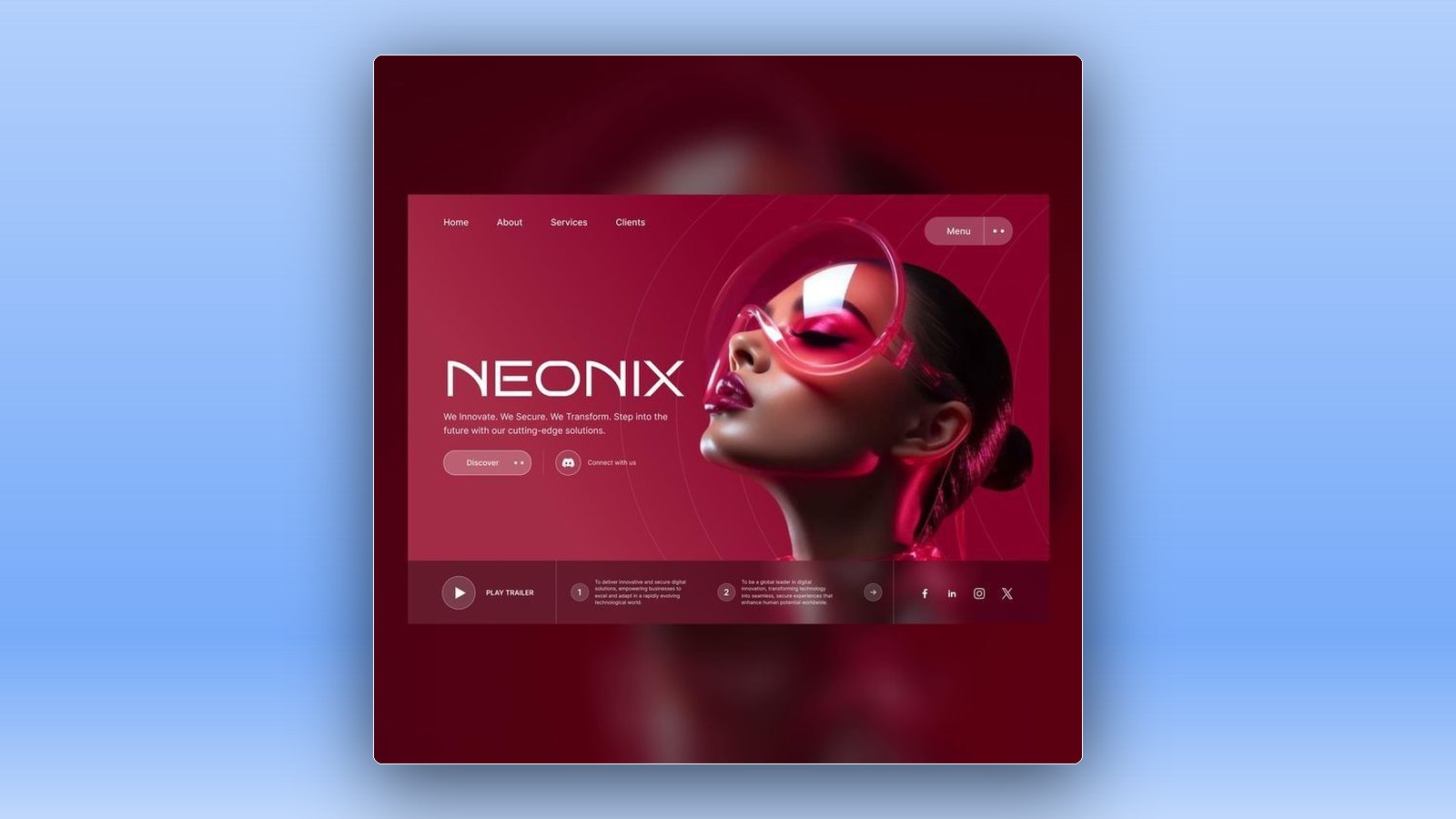 Neonix: prima pagină