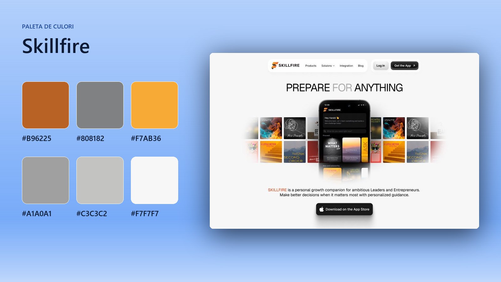 Skillfire: paleta de culori