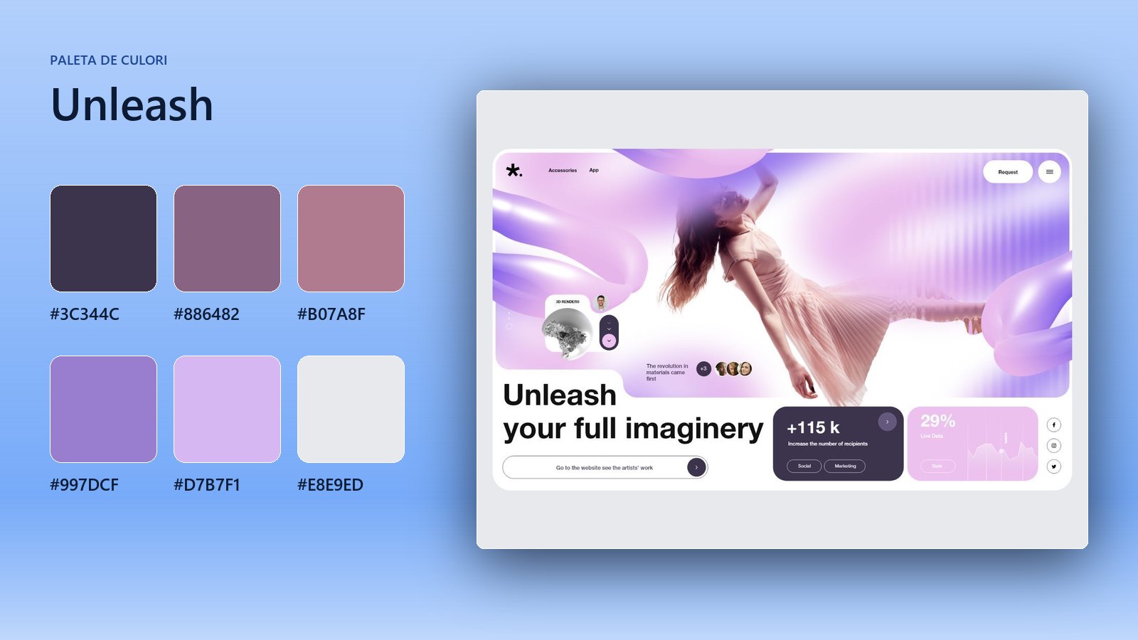 Unleash: paleta de culori